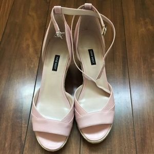 Size 12 pink leather espadrille sandals